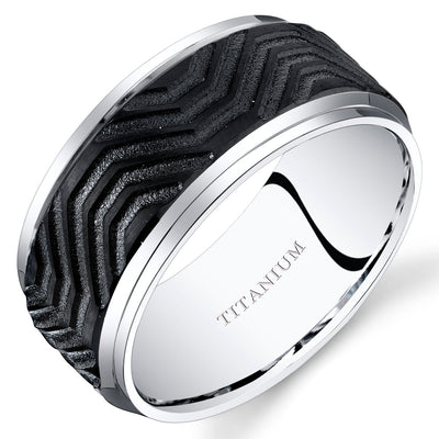 Mens Titanium Band 10mm Size 12.5