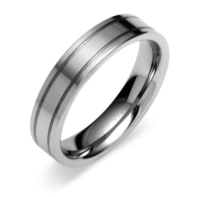 Gun Metal Finish 6mm Mens Tungsten Band Size 13