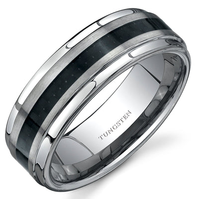 8 mm Mens Tungsten Band Size 12.5