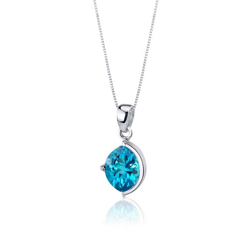 Swiss Blue Topaz Pendant Earrings Set Sterling Silver Marquise