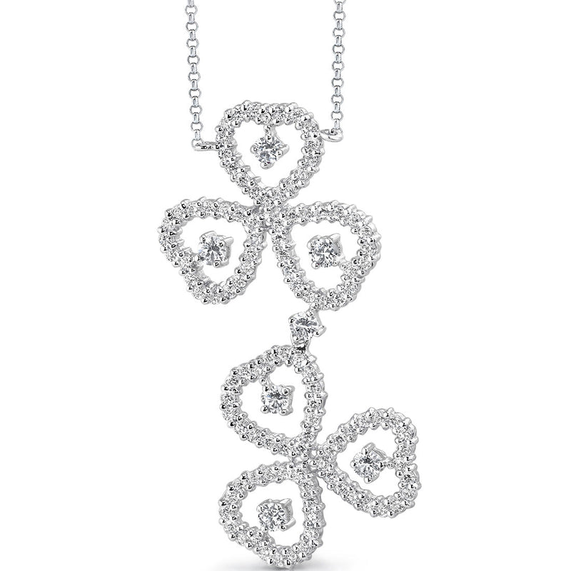 Cubic Zirconia Pendant Necklace Sterling Silver