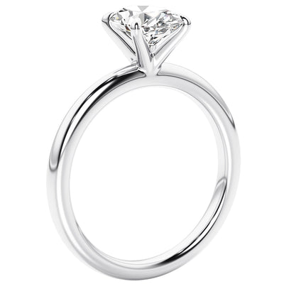 IGI Certified Oval Shape Lab Grown Diamond Solitaire Ring 14K White Gold 1 Carat