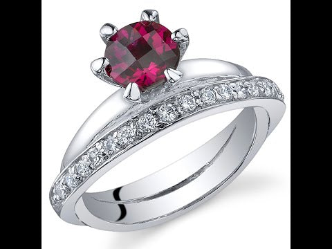 Video of Ruby Ring Sterling Silver Round Shape 1 Carat SR9702. Includes a Peora gift box. Free shipping, 30-day returns, authenticity guaranteed. 