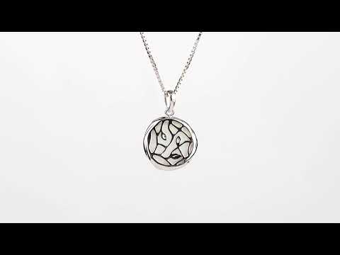 Video of Created White Fire Opal Pendant Necklace in Sterling Silver, 3 Carats.  Includes a Peora gift box. Free shipping, 45-day returns, authenticity guaranteed. SP12526