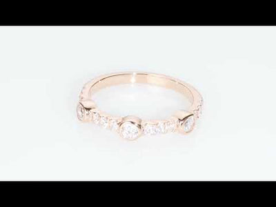 Video of Peora Cubic Zirconia Stackable Ring in Rose-Tone Sterling Silver SR12040. Includes a Peora gift box. Free shipping, 30-day returns, authenticity guaranteed. 