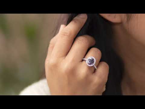 Video of Simulated Alexandrite Halo Milgrain Ring Sterling Silver 2.50 Carats Sizes 5 To 9 SR11352. Includes a Peora gift box. Free shipping, 30-day returns, authenticity guaranteed. 